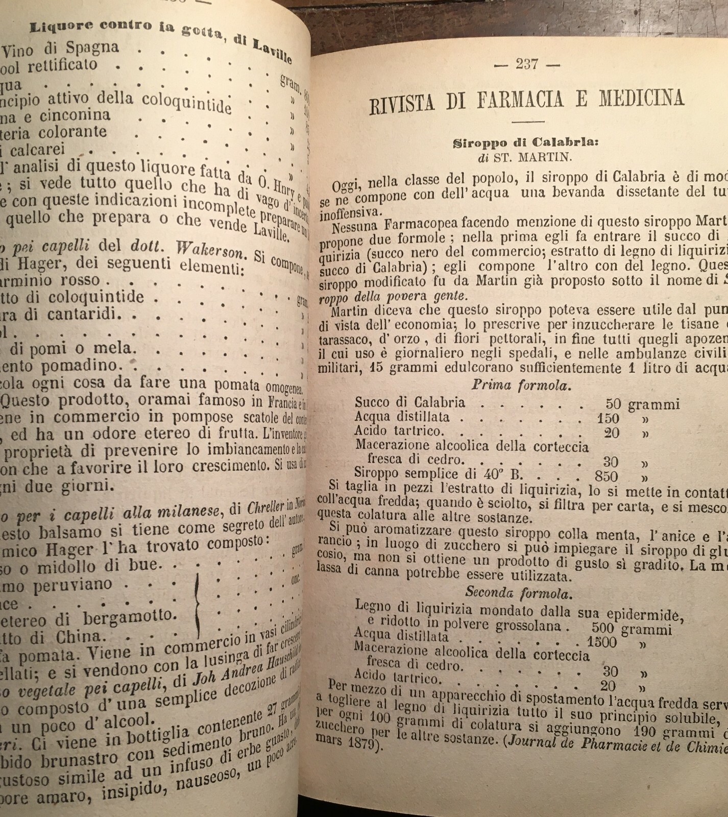 Medicina, Farmacia E Chimica: Rivista Il Farmacista Italiano Di Prota Giurleo, Napoli, 1878 1880