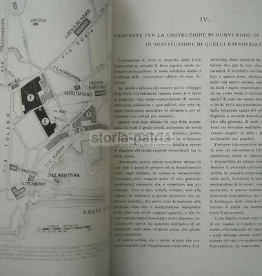 Napoli, Architettura e Urbanistica Universitaria, Illustrato d'epoca, Camillo Guerra, 1944