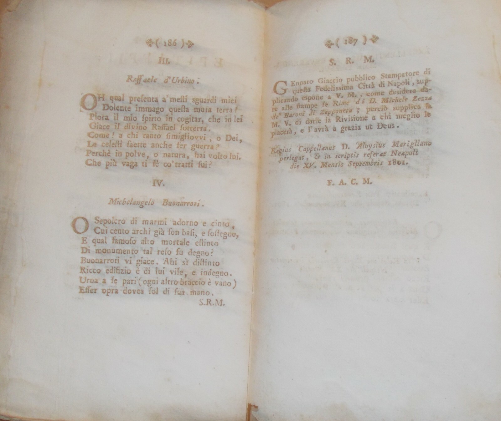 Puglia: Letteratura, Poesia E Mitologia. Michele Zezza, 1801