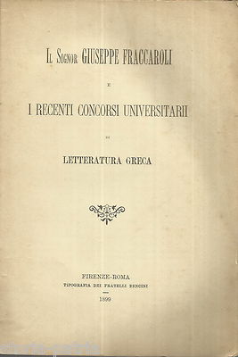 Sicilia, Università: Concorsi Universitari, Vitelli, Fraccaroli, S. Croce Del Sannio