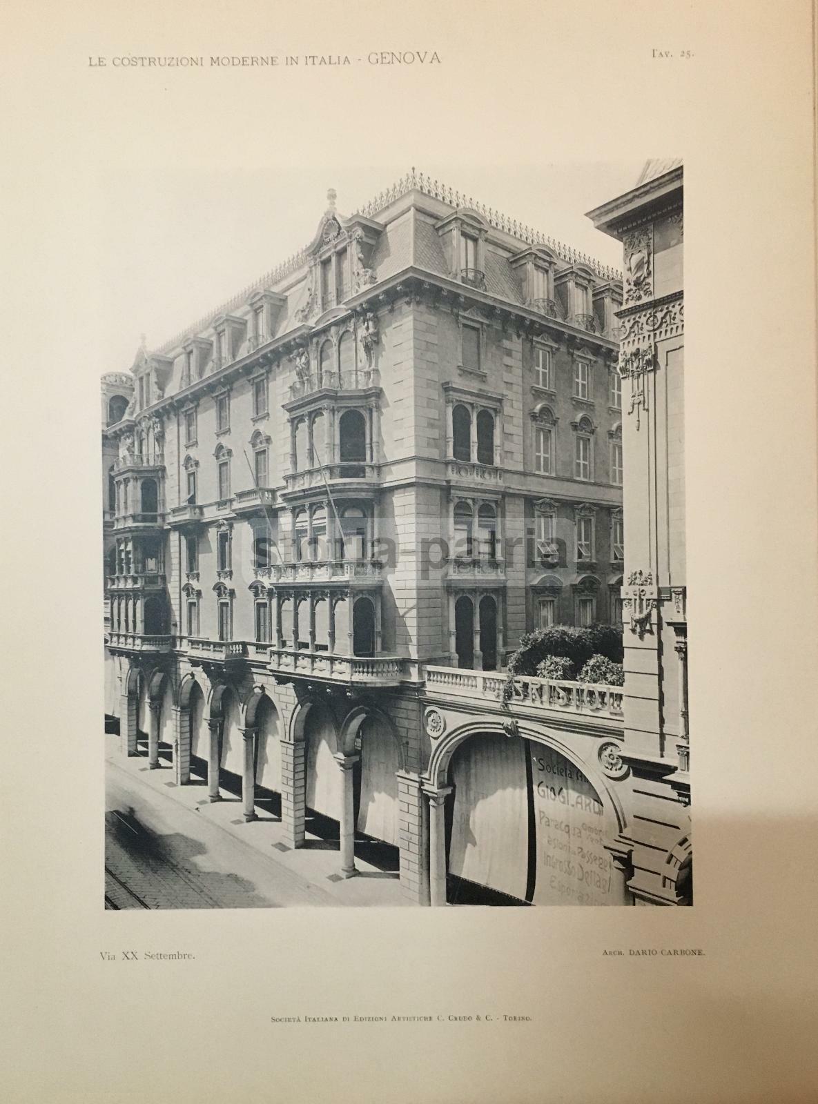 Architettura, Ingegneria Ed Edilizia Genovese. Genova: Grande Raccolta Di 60 Tavole Del '900