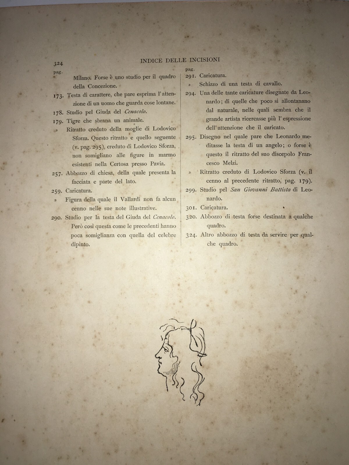 Leonardo Da Vinci: Trattato Della Pittura, Vasari, Antica Edizione Illustrata, 1890, Ritratto