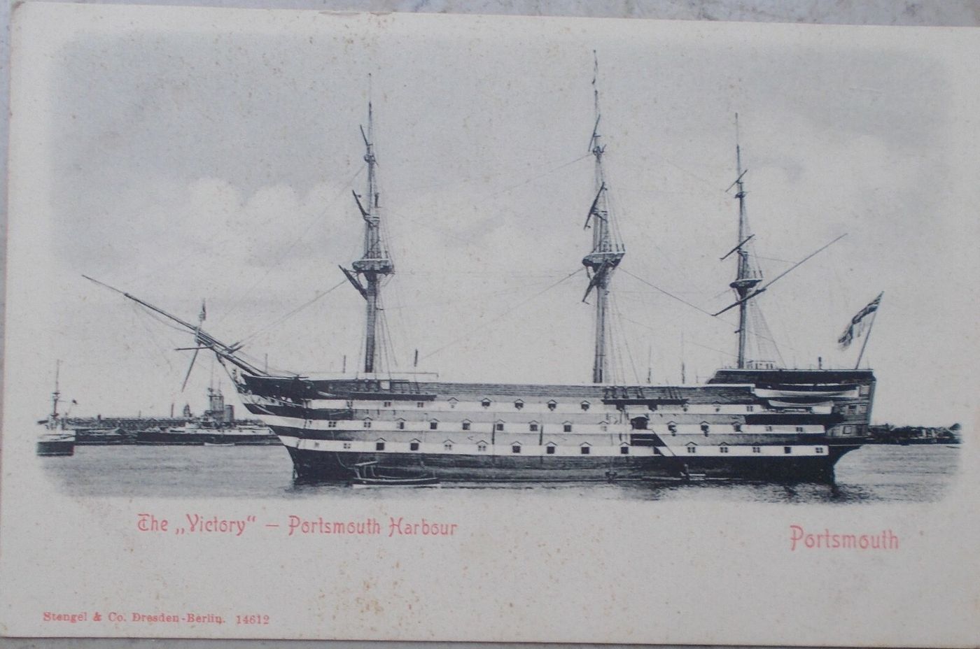 Marineria, Navigazione, Antico Veliero The Victory, Portsmouth Harbour, Cartolina