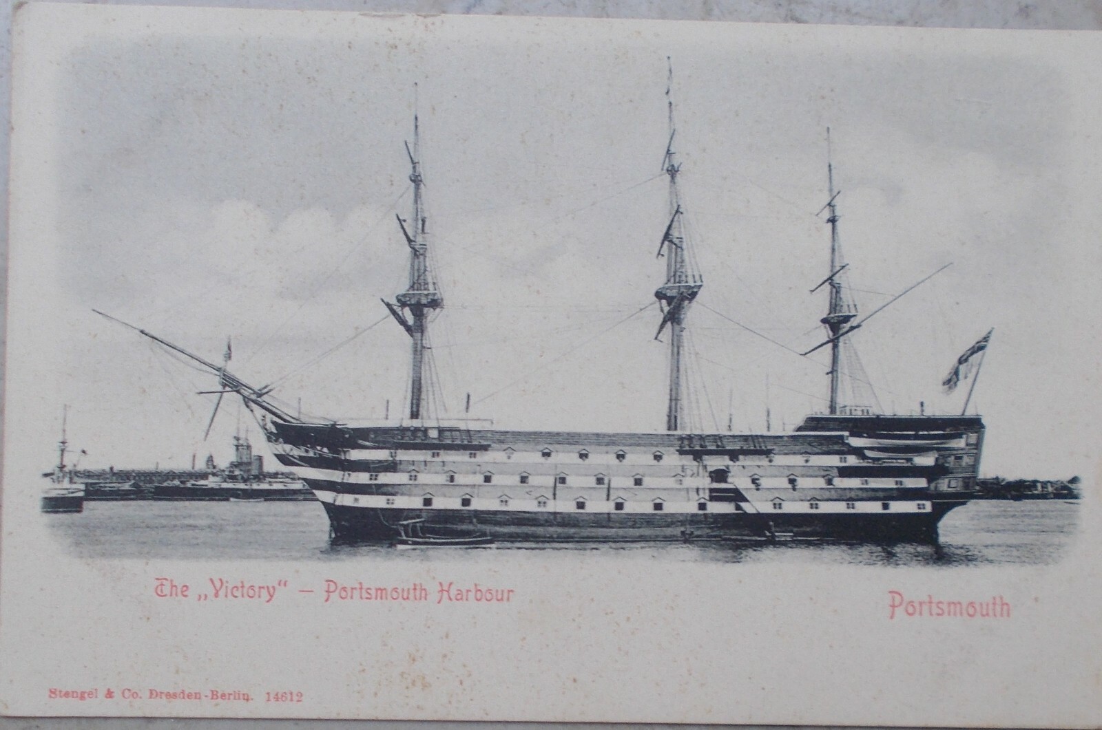 Marineria, Navigazione, Antico Veliero The Victory, Portsmouth Harbour, Cartolina