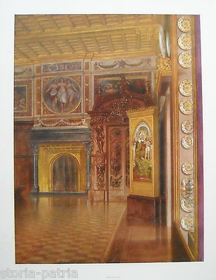 Museo Poldi Pezzoli, Sala Dorata, Milano. Stampa A Colori, 1903