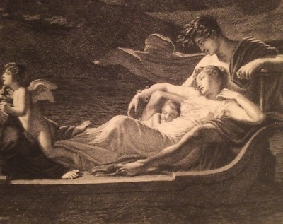 Arte Antica: Incisione Le Reve De Bonheur, Constance Mayer, Gaujean