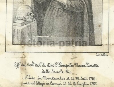 Campania, Irpinia, Montecalvo, Campi Salentina, Puglia: Pompilio Maria Pirrotta, Antica Litografia Dolfino