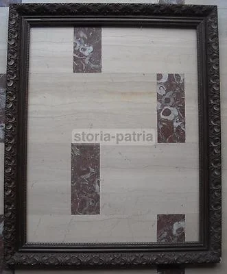 Antica Grande Cornice Artistica Liberty con Decori a Pastiglia
