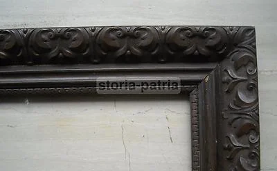 Antica Grande Cornice Artistica Liberty con Decori a Pastiglia