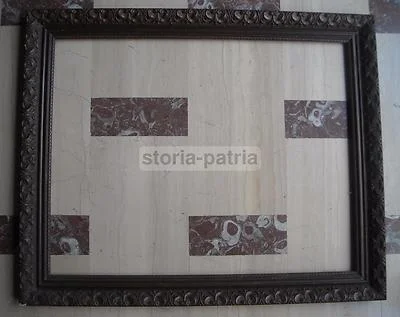Antica Grande Cornice Artistica Liberty con Decori a Pastiglia