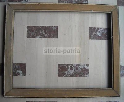 Antica Grande Cornice Artistica Liberty con Decori a Pastiglia