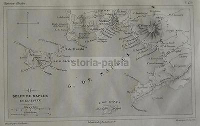 Campania, Napoli, Antica Cartografia: Ischia, Capri, Procida, Vesuvio, Pompei, Scafati