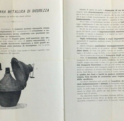 Damigiane Metallwaren Fabrik Zug: Pieghevole Pubblicitario d'Epoca Knappworst Milano
