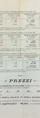 Damigiane Metallwaren Fabrik Zug: Pieghevole Pubblicitario d'Epoca Knappworst Milano