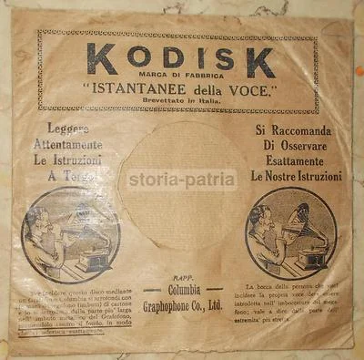 Music, Gramophones, Kodisk Columbia Graphophone Advertising Envelope for Self-Recording