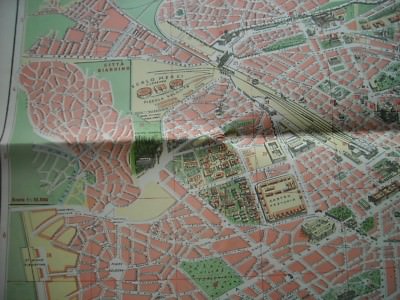 Roma Imperiale: Enorme Mappa Topografica Con Monumenti, Tramvie, Tevere E Viabilità