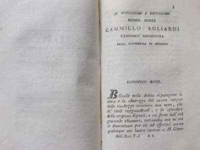 Ravizza, Rapicio: Rara Bio Bibliografia Di Chiari, Brescia E Bergamo, Lodovico Ricci, Fine XVIII Secolo
