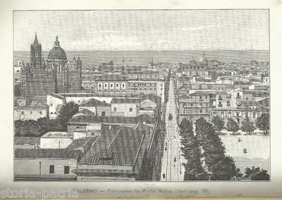 Sicilia, Palermo: Veduta Panoramica Da Porta Nuova Di Mazzanti, Fine XIX Secolo