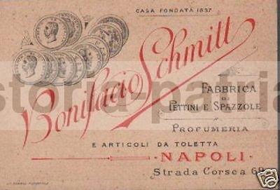 Napoli, Moda, Profumeria E Cura Dei Capelli: Antica Pubblicità Schmitt
