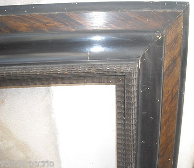 Grande Cornice Decorativa d'Epoca In Legno Ebanizzato