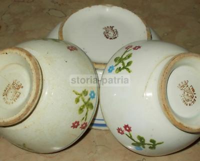 Cucina Antica, Ceramica Popolare: Vedova Besio, Tre Ceramiche Floreali