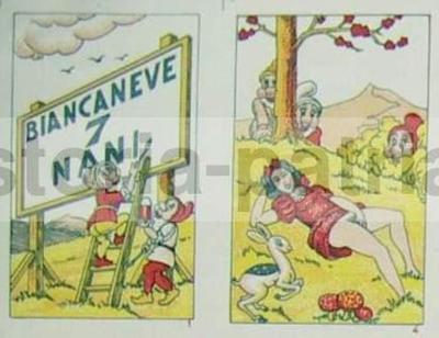 Raro Gioco Di Carte Da Ritagliare: Biancaneve E I Sette Nani   Divertente Erotismo
