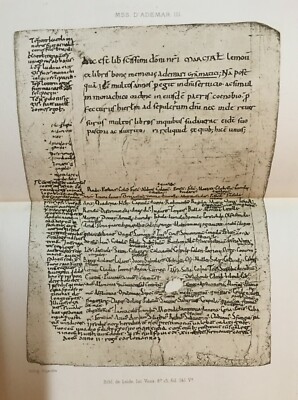 Bibliografia Ademar De Chabannes: Schedatura Delisle, Biblioteca Nazionale, Parigi