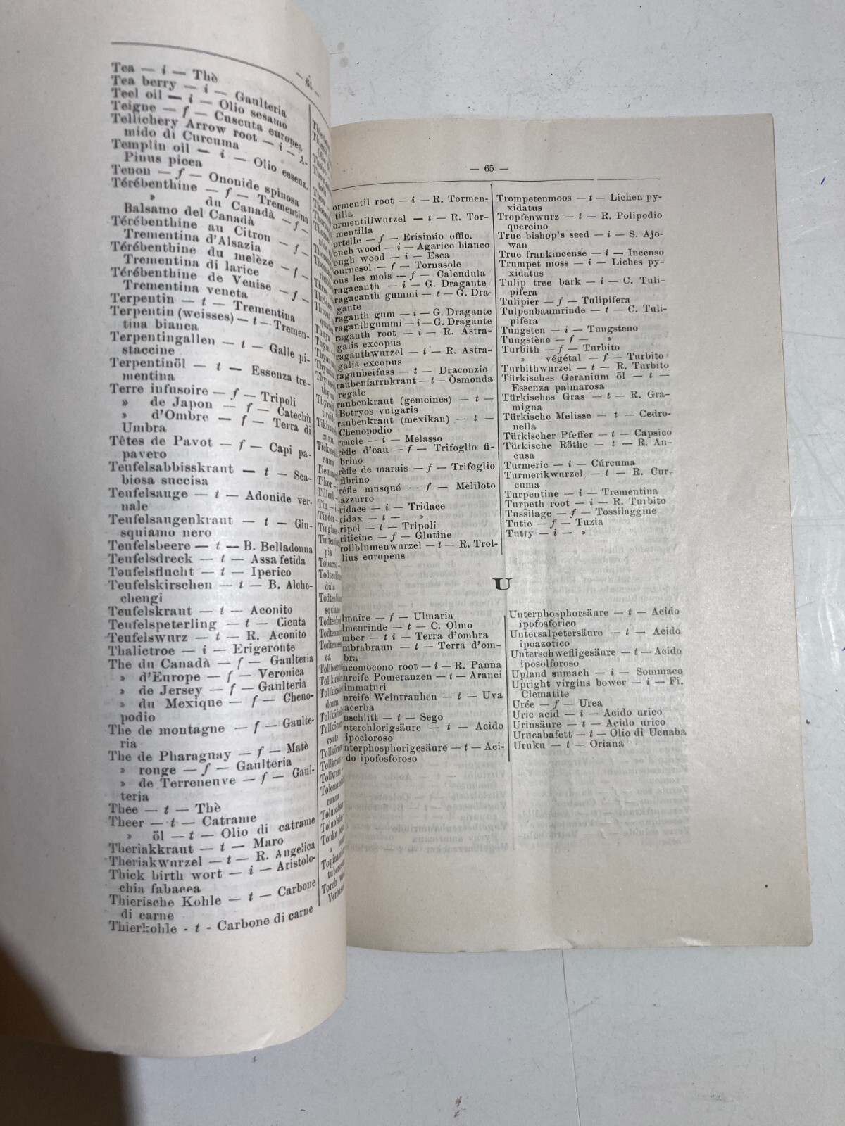 Medicina, Farmacia, Chimica Farmaceutica: Dizionario Piubellini, Milano, 1907