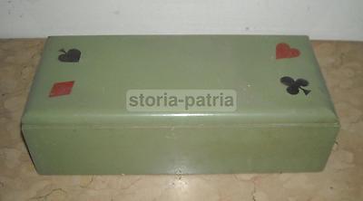 Scatola In Legno Laccata Per Carte Da Gioco, Anni '30