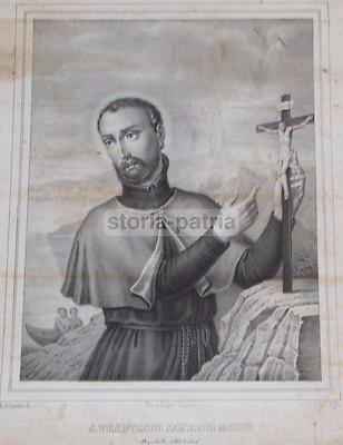 Napoli Antica Stampa Popolare Devozionale: San Francesco Saverio, Indie E Missioni