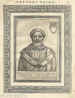 Vaticano, Antichi Pontefici, Storia Del Papato, Papa Vittore Primo, Antico Ritratto, XVI Secolo