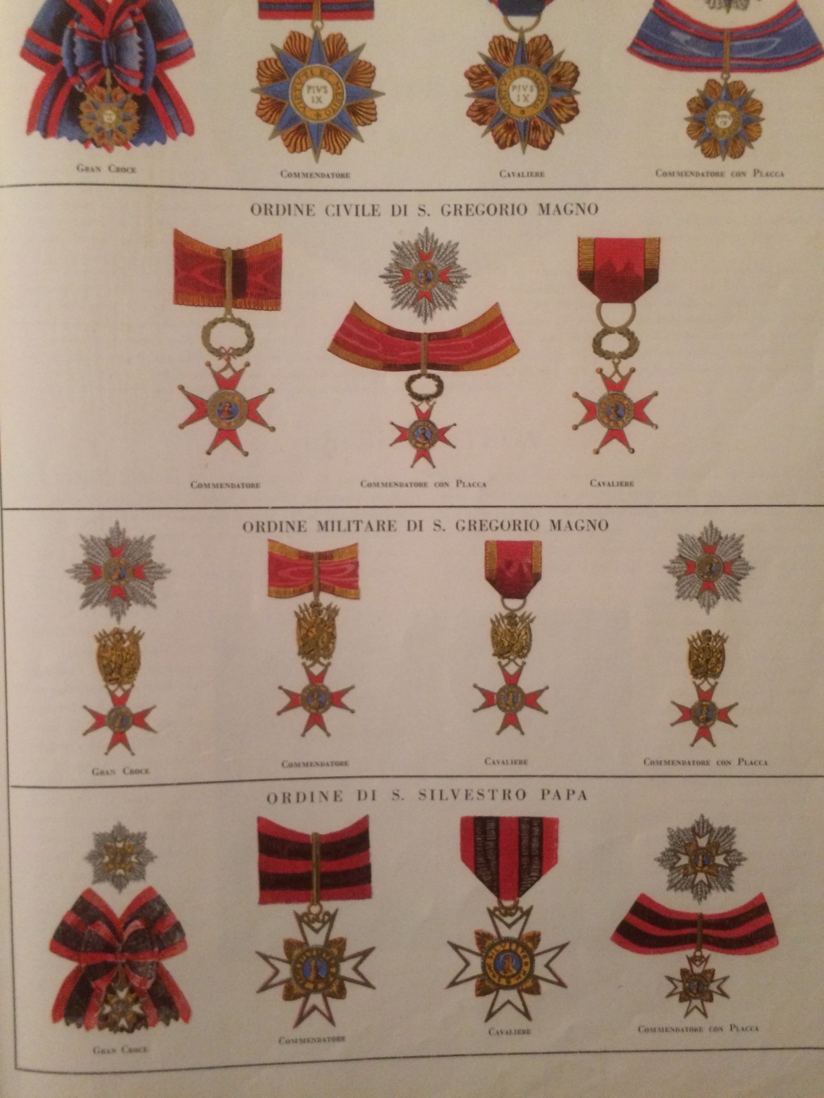 Vaticano: Santa Sede, Araldica, Decorazioni, Ordini Equestri Pontifici, S. Silvestro