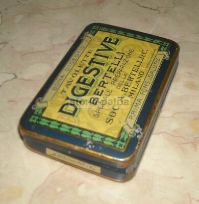 Medicina, Farmacia, Digestione: Antico Astuccio Pubblicitario Bertelli d'Epoca