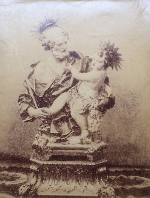 Antica Fotografia: Iconografia Statuaria Devozionale   San Giuseppe, Napoli (L. Loro)