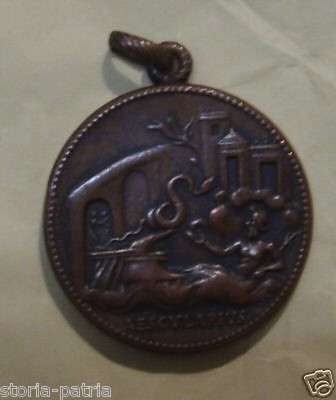 Xi Congresso Medico Internazionale Roma 1894, Medaglia Con Esculapio