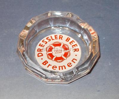 Soprammobile Pubblicitario In Vetro Birra Dressler Brema