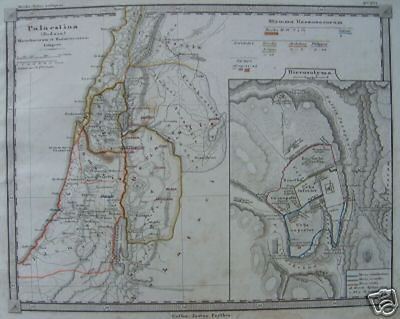 Mondo Ebraico, Palestina, Giudea, Gerusalemme: Antica Cartografia Di Stier