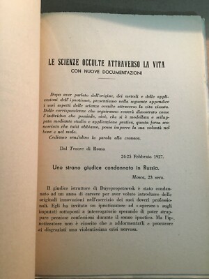 Ipnotismo, Ipnosi, Manuale Per L'Ipnotizzatore: Suggestione, Sonno, Catalessi, 1947
