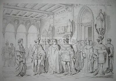 Chivalric Orders: Gala Costumes, Heraldic Symbolism, Medals and Collars - Antique Print