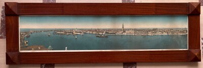 Venezia: Grande Veduta Panoramica Decorativa, Lunga Stampa A Colori Con Cornice