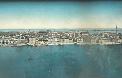 Venezia: Grande Veduta Panoramica Decorativa, Lunga Stampa A Colori Con Cornice