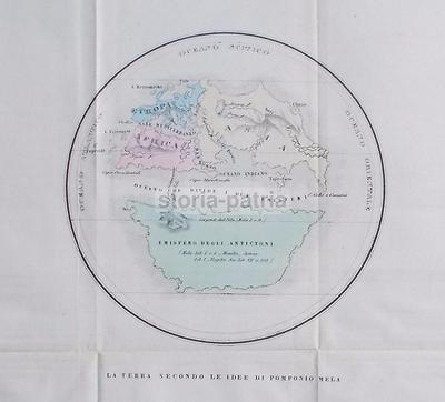 Cartografia Storica: Africa, Italia, Spagna, Asia, Mare Eritreo, Arabia, Pomponio Mela