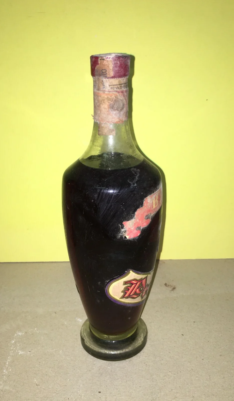 Wine, Enology and Liqueurs in Trieste: Baker Prunella Advertising Bottle