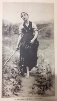 Abruzzo: Francesco Paolo Michetti, Pastorella. Veduta Pastorale, Stampa Del Primo Novecento.