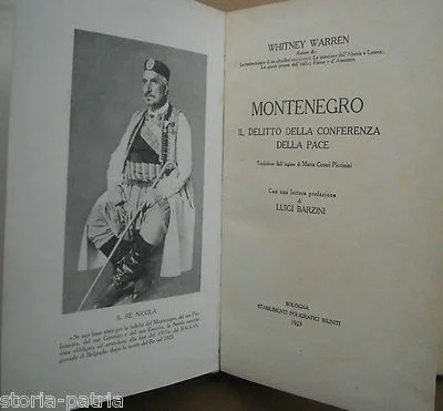 Independence of Montenegro. Whitney Warren, King Nicholas, Occupation, America and the Allies, 1923