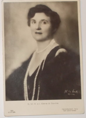 Nobiltà: Casata Sabauda, Elena Di Savoia, Ritratto Da Collezione, Ghitta Carell
