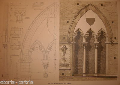 Ingegneria, Architettura Gotica: Siena, Trifora Di Palazzo Della Signoria E Araldica