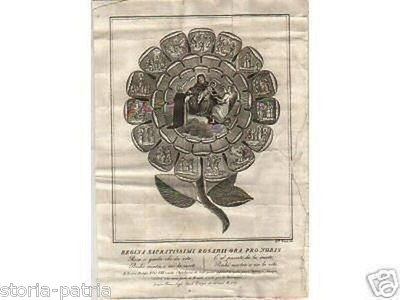 Madonna Del Rosario. Stampa Popolare Napoletana Di Francesco Toro E Francesco Scafa, Metà XIX Secolo