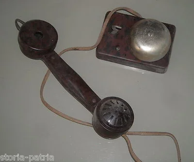 Elettrotecnica, Telefonia, Citofono d'epoca in Bachelite con Suoneria