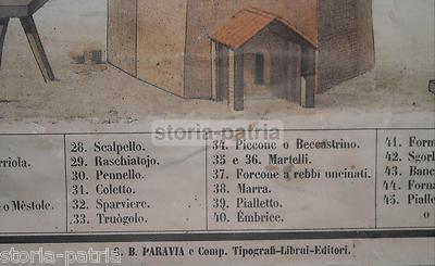 "Muratore, Fornaciaio E Scarpellino": Stampa Didattica Antica